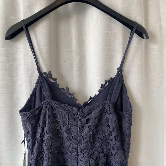 ASTR THE LABEL Lace A Line Midi Dress Navy Size XL NWT - Picture 7 of 13